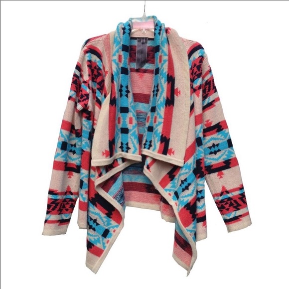 Anthro Moon Collection Aztec Drape Cardigan - Picture 9 of 16